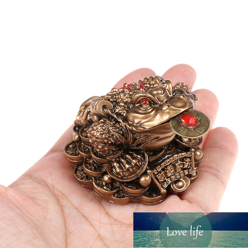 Feng Shui Toad Money LUCKY Fortune Wealth Chinese Golden Frog Toad Coin Home Office Decoration Tabletop Ornaments Lucky Gifts Factory price expert des