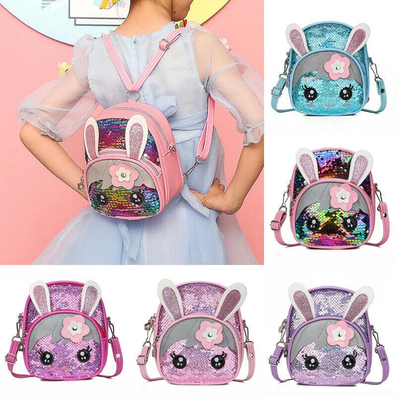 School Bags Cute Kids Toddler Girls Bling Sequin Cartoon Schoolbag Backpack Rucksack Travel Shoulder Bag Satchel