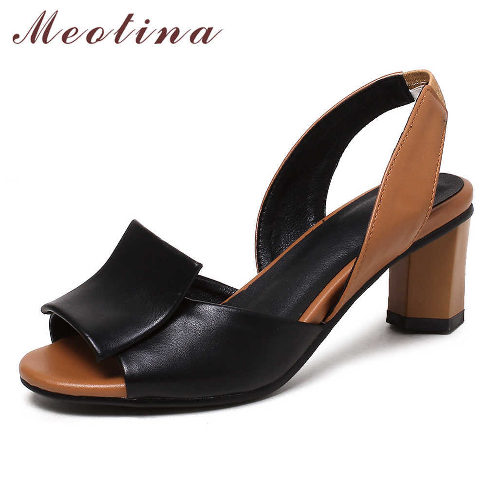 Meotina Women Sandals Summer Shoes Elastic Band Thick High Heels Shoes Mixed Colors Open Toe Fashion Sandals Lady Big Size 33-43 210608, Black
Meotina Women Sandals Summer Shoes Elastic Band Thick High Heels Shoes Mixed Colors Open Toe Fashion Sandals Lady Big Size 33-43 210608, Black