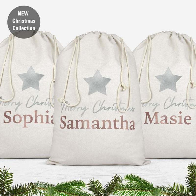 Sublimation Blank Santa Sacks DIY Personlized Drawstring Bag Christmas Gift Bags Pocket Heat Transfer
