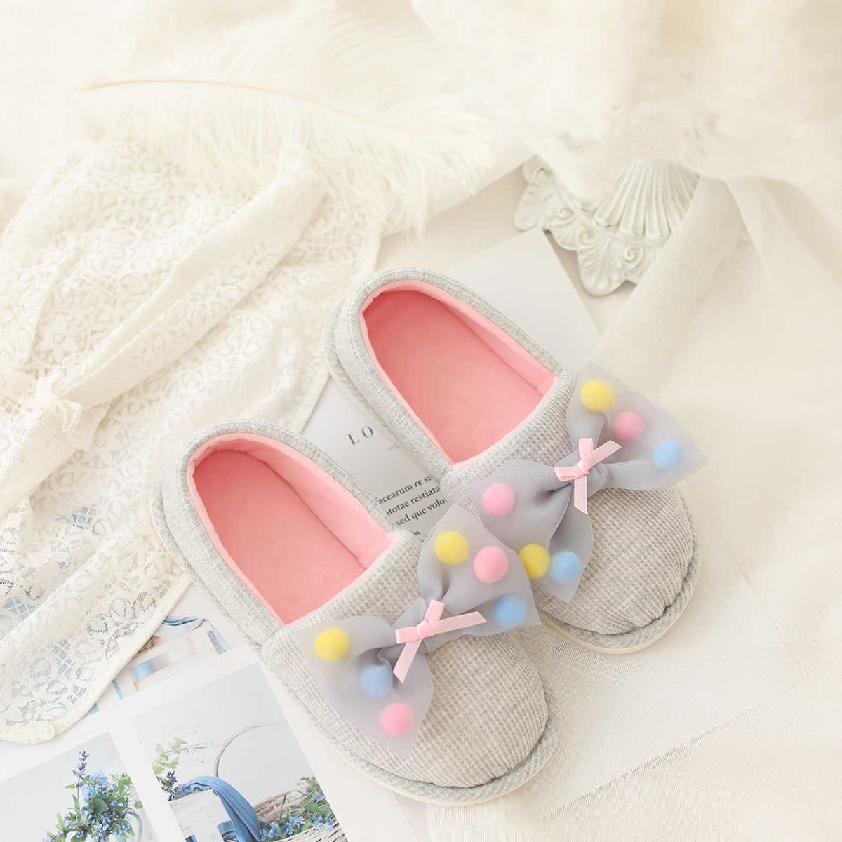 Simple knit warm soft sole home slippers pregnant woman cute bowknot slip on shoes women Japanese indoor slippers women shoes H0827, Gl00858-gray-2
Simple knit warm soft sole home slippers pregnant woman cute bowknot slip on shoes women Japanese indoor slippers women shoes H0827, Gl00858-gray-2