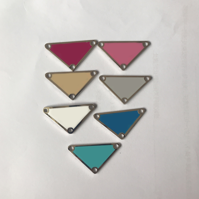 Multicolor Letter Triangle Diy Jewelry Components Accessories with Stamp Metal Leather Accessory for Bag Cloth Jewellry Wholesale