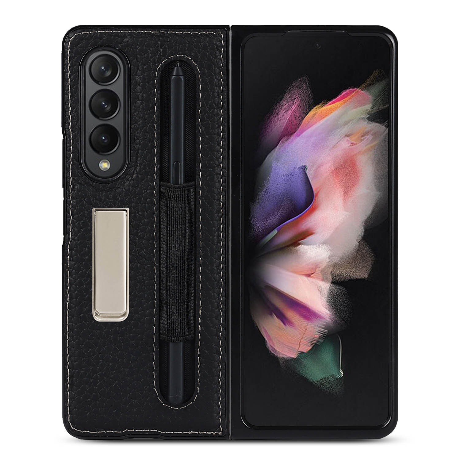Suitable for Samsung Z fold 3 mobile phone case cowhide litchi pattern car line leather case zfold3 support pen bag protective case wholesale
Suitable for Samsung Z fold 3 mobile phone case cowhide litchi pattern car line leather case zfold3 support pen bag protective case wholesale