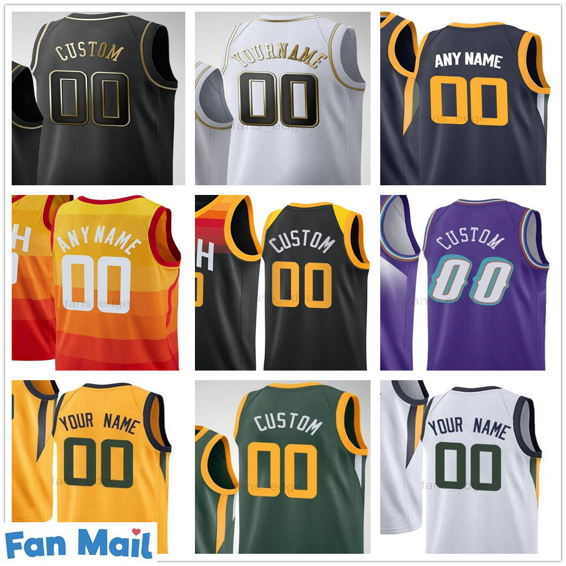 Custom Printed Donovan 45 Mitchell Mike 10 Conley Rudy 27 Gobert Bojan 44 Bogdanovic 00 Clarkson Men Women Kids Utah Jazz Basketball Jerseys, Black
Custom Printed Donovan 45 Mitchell Mike 10 Conley Rudy 27 Gobert Bojan 44 Bogdanovic 00 Clarkson Men Women Kids Utah Jazz Basketball Jerseys, Black