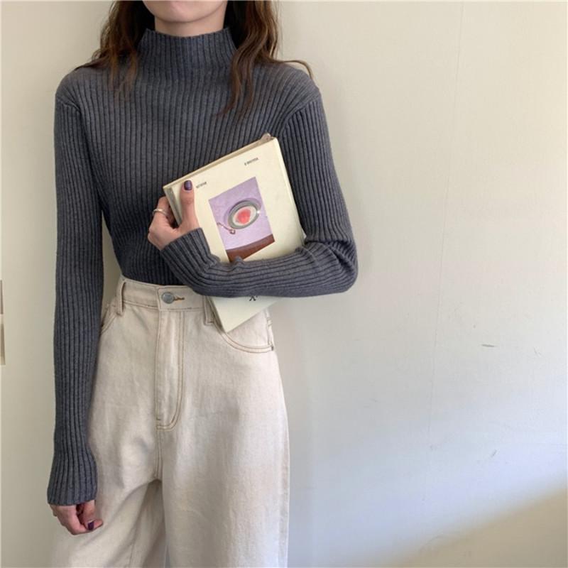 Women's Sweaters 2021 Knit Sweater Women Fall/winter Slim Fit Inner Korean Half High Neck Black All-match Solid Color Bottoming ShirtX001, Red
Women's Sweaters 2021 Knit Sweater Women Fall/winter Slim Fit Inner Korean Half High Neck Black All-match Solid Color Bottoming ShirtX001, Red