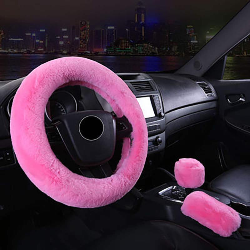 Steering Wheel Covers 3Pcs Winter Plush Car Cover Hand Brake Handbrake Gear Knob Fluffy Soft Grab Cute Styling
Steering Wheel Covers 3Pcs Winter Plush Car Cover Hand Brake Handbrake Gear Knob Fluffy Soft Grab Cute Styling