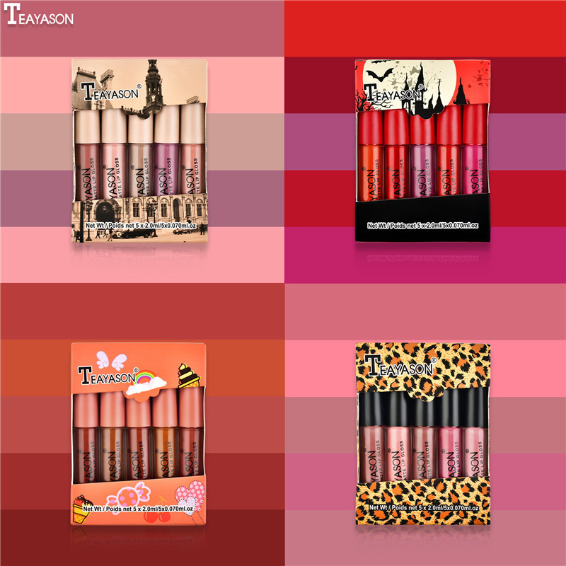 Teayason Lips Makeup Set Mini Matte Liquid Lipstick lipkit Lip Gloss 5pcs Nude Color Lipgloss Make Up Kit 4 Styles, 01-it's vintaga
Teayason Lips Makeup Set Mini Matte Liquid Lipstick lipkit Lip Gloss 5pcs Nude Color Lipgloss Make Up Kit 4 Styles, 01-it's vintaga