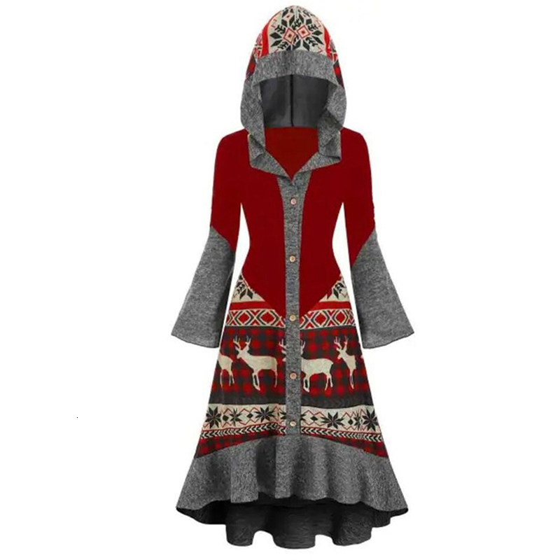 2021 New Christmas Es Digital Print Contrast Color Lotus Leaf Pendulum Long-sleeved with Hat Women' Cotton Spun for Women C4mz, Red
2021 New Christmas Es Digital Print Contrast Color Lotus Leaf Pendulum Long-sleeved with Hat Women' Cotton Spun for Women C4mz, Red