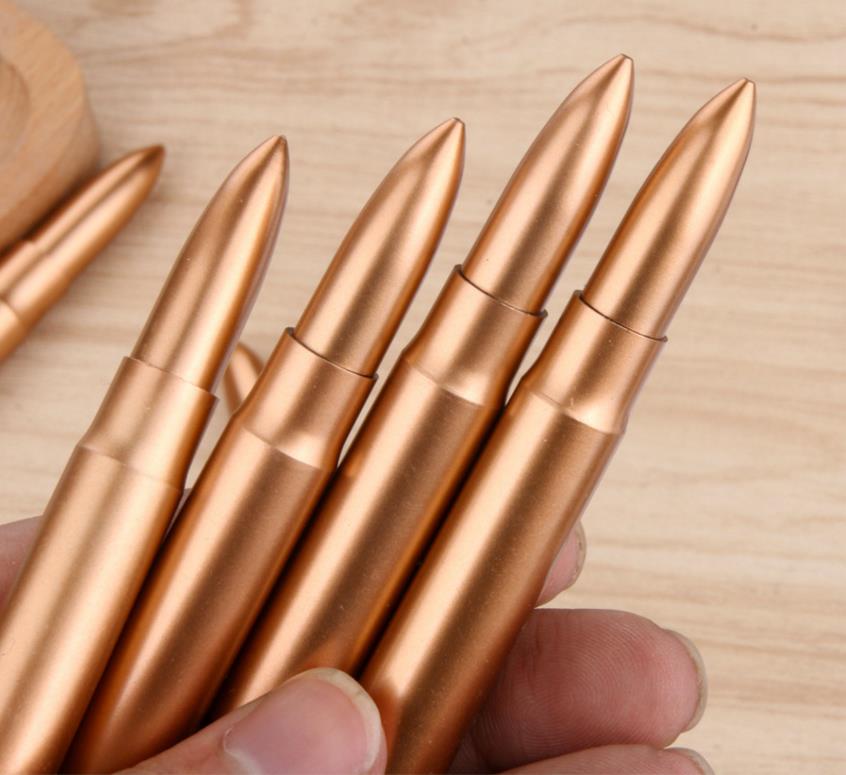 Rocket Shape Bullet Ballpoint Pen Roller Ball Pens Kids Office School Students Gift Party Favor Stationery Gold