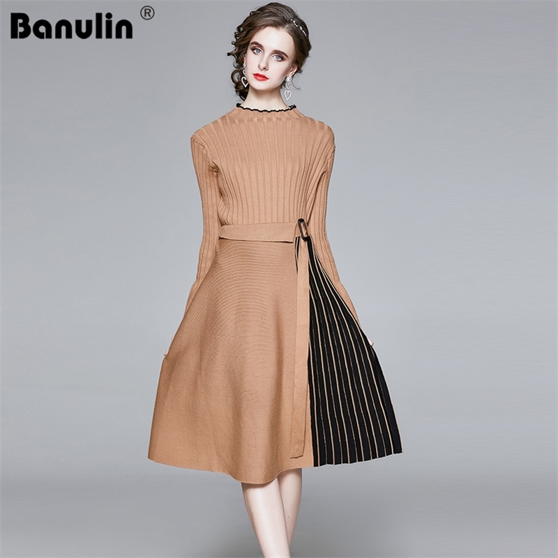 Elegant Knitted Sweater Pleated Dress Autumn Winter Long Flare Sleeve Pullover Office Lady Casual Midi 210603, Camel
Elegant Knitted Sweater Pleated Dress Autumn Winter Long Flare Sleeve Pullover Office Lady Casual Midi 210603, Camel