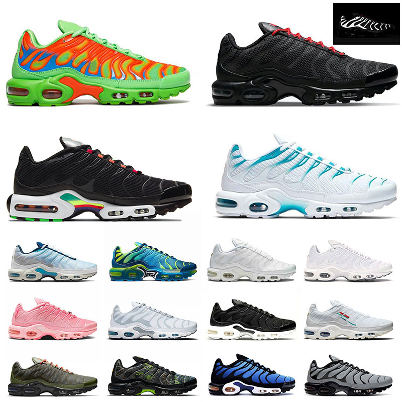 2021 Tn Plus Mens Womens Running Shoes High Quality Multi Blue Fury Corduroy Black Reflective Olive Atlanta Designer Sports Sneakers Trainers Siz