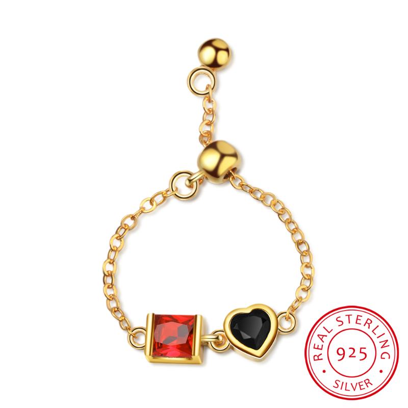 Cluster Rings Two Colors 925 Sterling Silver Adjustable Love Heart Chain Index Finger For Women Anillos Bague S-r384
Cluster Rings Two Colors 925 Sterling Silver Adjustable Love Heart Chain Index Finger For Women Anillos Bague S-r384