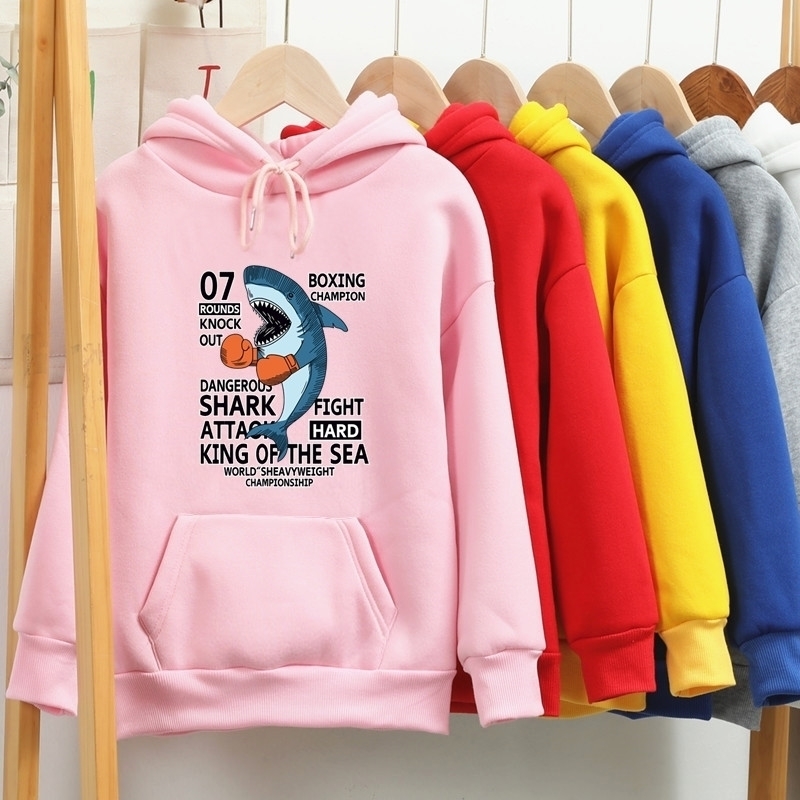 Fashion velvet Sweatshirt Anime Cartoon Shark Hoodie 3d Print Men Women Pullover Couple Hoodies Sweatshirts Autumn Winter 201020