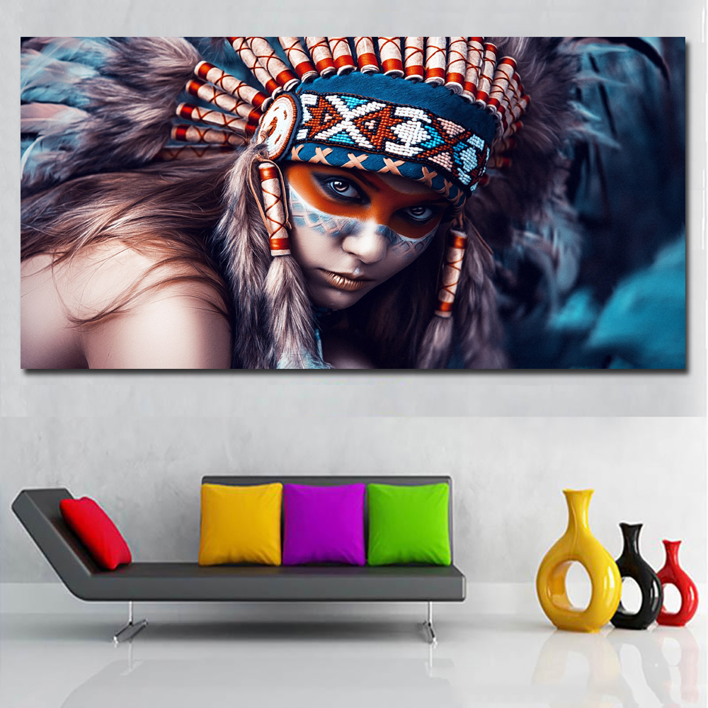 HD Prints Modern Wall Art Painting Girl Beauty Portrait Pictures Prints on canvas No frame Home Decor For Living Room