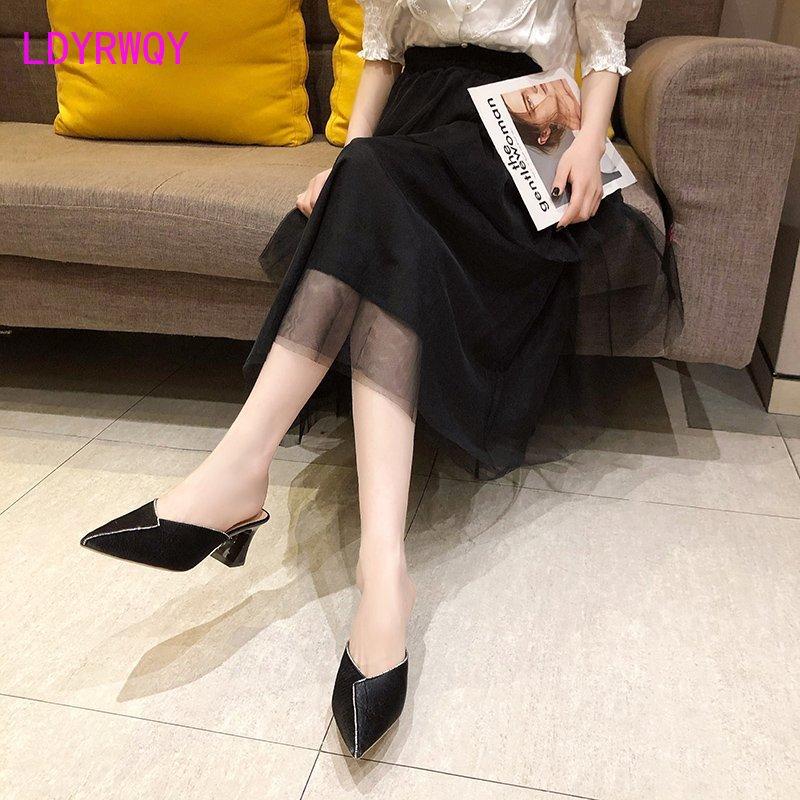 Slippers LDYRWQY 2021 Fashion Summer Pointed Black High-heeled All-match Outer Wear Temperament Sandals And
Slippers LDYRWQY 2021 Fashion Summer Pointed Black High-heeled All-match Outer Wear Temperament Sandals And