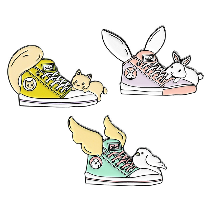 Ins fashion cartoon animal creative cute shoes bird kitten rabbit badge alloy Brooch clothing accessories
Ins fashion cartoon animal creative cute shoes bird kitten rabbit badge alloy Brooch clothing accessories