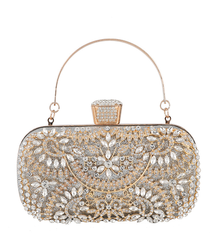 2024 Cross Border Dinner European And American Women's Handbag Diamond Inlaid Banquet Handbags Dress Evening Bag