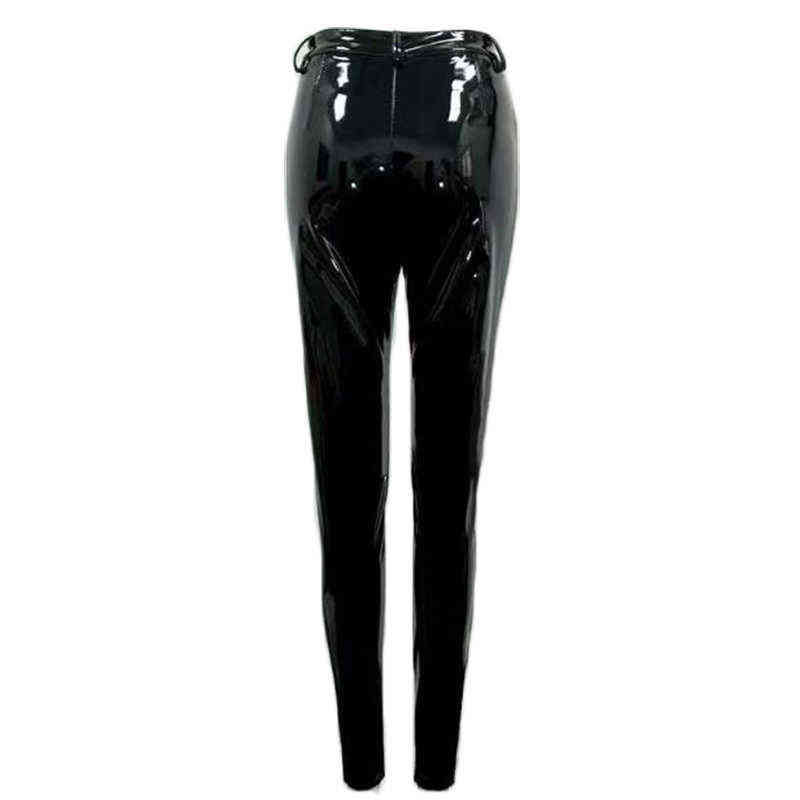 Full Length Sexy Pantalon Femme Women Pants High Quality Ladies Bodycon PU Leather Trousers 211115