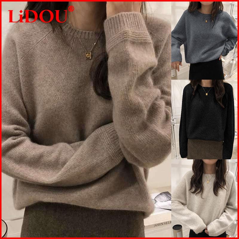 Women's Sweaters 90s Autumn Winter Lazy Student Knitted Sweater Loose Round Neck Pullover All-match Literary Vintage Tops Roupas Femininas, Black
Women's Sweaters 90s Autumn Winter Lazy Student Knitted Sweater Loose Round Neck Pullover All-match Literary Vintage Tops Roupas Femininas, Black