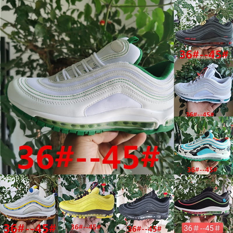 Air Max AM 97 mens running shoe Satan Luke jesus 97s triple black Bullet metalic gold University Red Pine Green White Halloween men women trainer sports sneakers 36-45, 46
Air Max AM 97 mens running shoe Satan Luke jesus 97s triple black Bullet metalic gold University Red Pine Green White Halloween men women trainer sports sneakers 36-45, 46