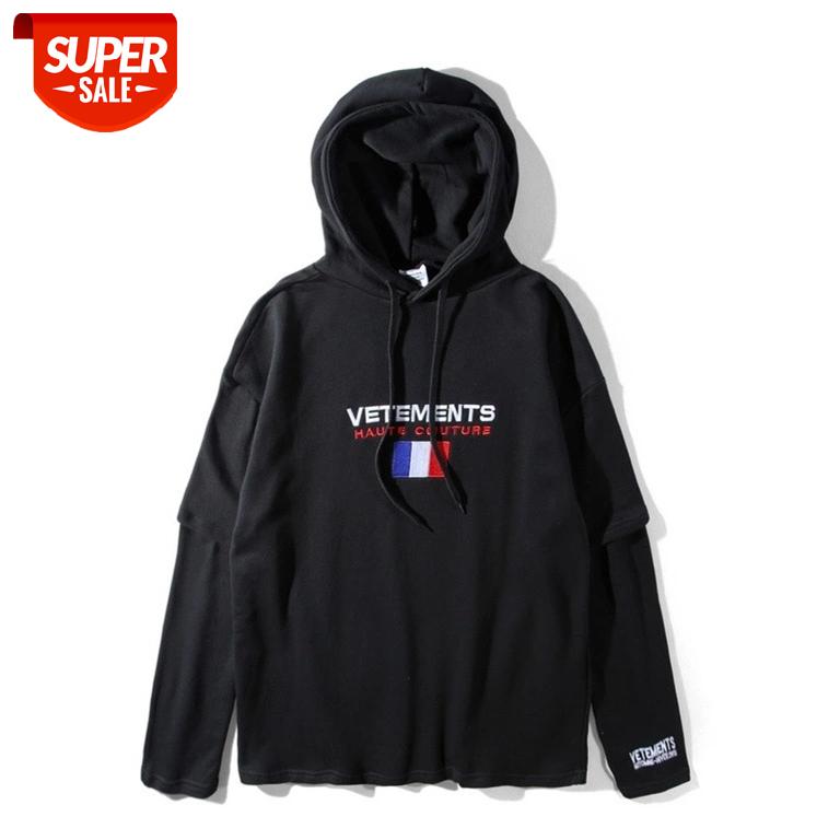 Vetements Women Men Hoodies Top Quality Sweatshirts Hip-hop France Flag Vetements Logo Embroider Hoodies Pullover #jE0o, Black
Vetements Women Men Hoodies Top Quality Sweatshirts Hip-hop France Flag Vetements Logo Embroider Hoodies Pullover #jE0o, Black