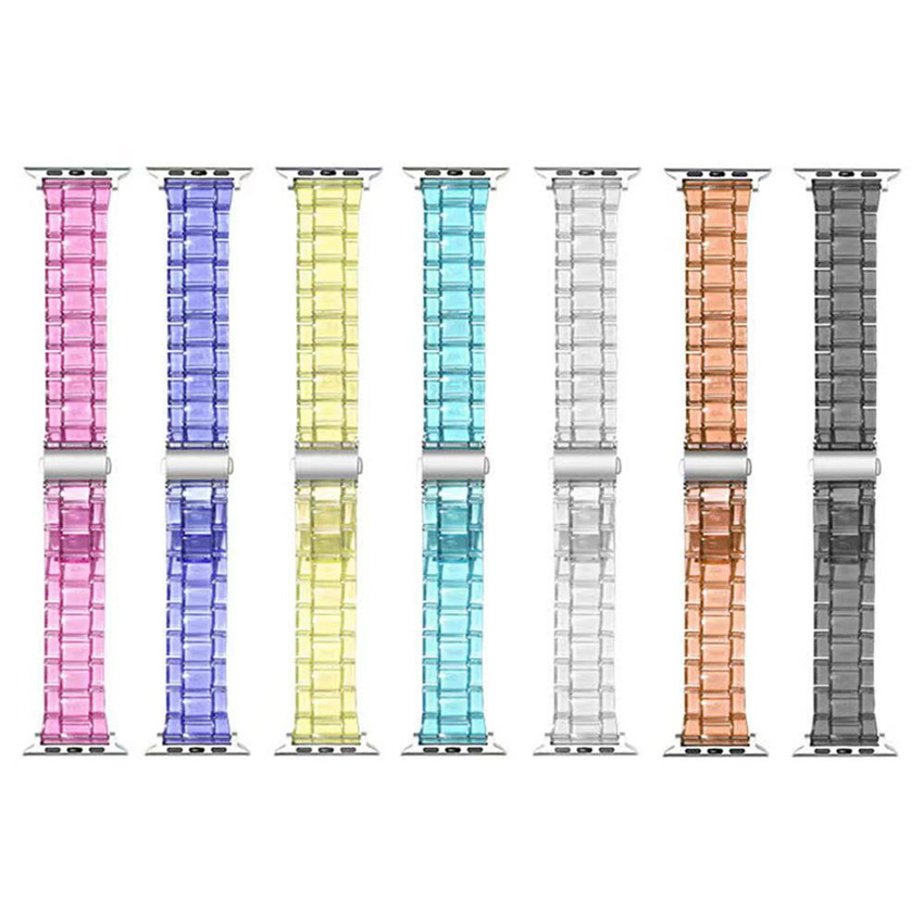 Luxury Clear Transparency Straps Resin Watchband Acrylic Watch Bands Folding Buckle for Apple Watch 38/40 42/44mm iWatch Series 6/5/4/3/2/1
Luxury Clear Transparency Straps Resin Watchband Acrylic Watch Bands Folding Buckle for Apple Watch 38/40 42/44mm iWatch Series 6/5/4/3/2/1