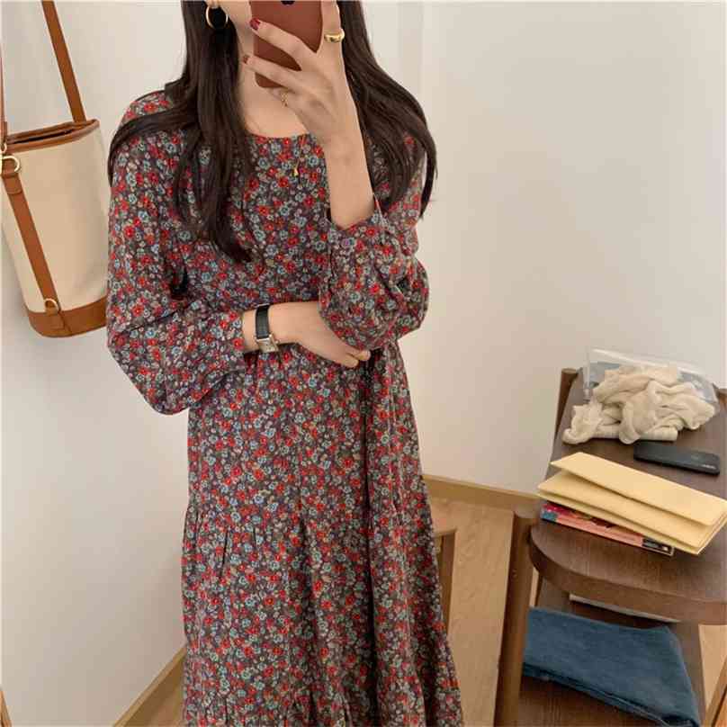 Korean Chic O-Neck Printed Florals Women Full Sleeves Dresses Loose Long Gentle Elegant Female Fashion Clothe 210525, Photo color
Korean Chic O-Neck Printed Florals Women Full Sleeves Dresses Loose Long Gentle Elegant Female Fashion Clothe 210525, Photo color