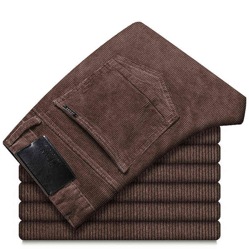6 Color Men's Corduroy Casual Pants Autumn Winter Style Business Fashion Stretch Regular Fit Trousers Male Clothes,6686 211112