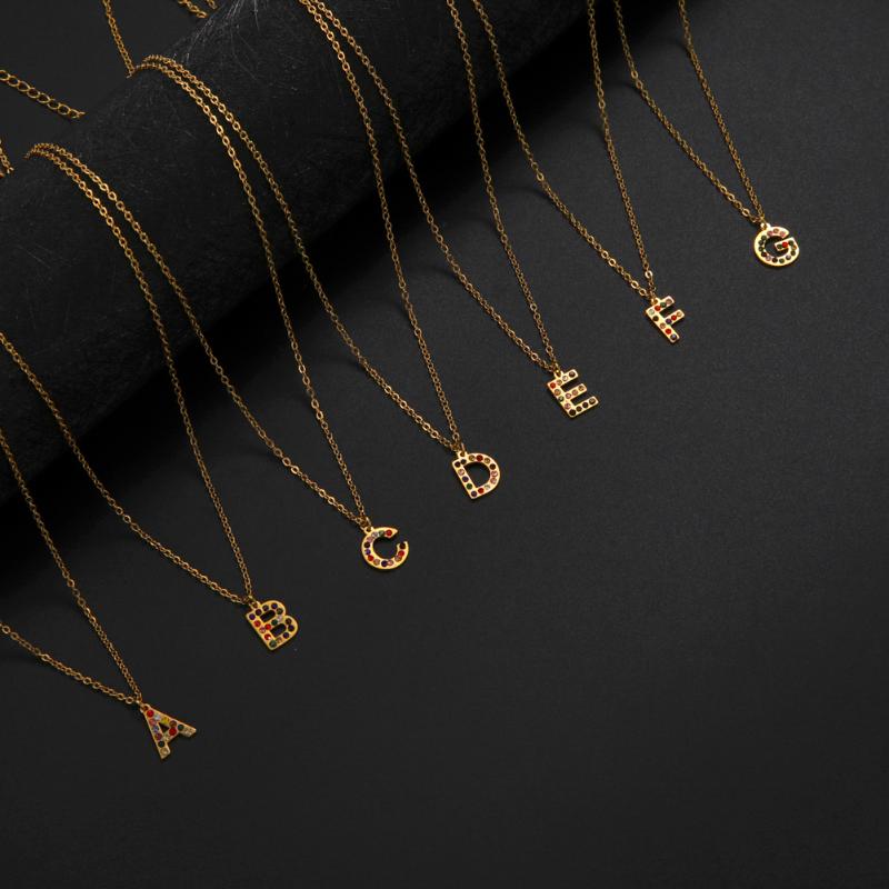 Chains Lucktune Fashion Bling Crystal Initial Letters Necklaces For Men Women Colorful Diamond Alphabet Pendant Stainless Steel Choker
Chains Lucktune Fashion Bling Crystal Initial Letters Necklaces For Men Women Colorful Diamond Alphabet Pendant Stainless Steel Choker