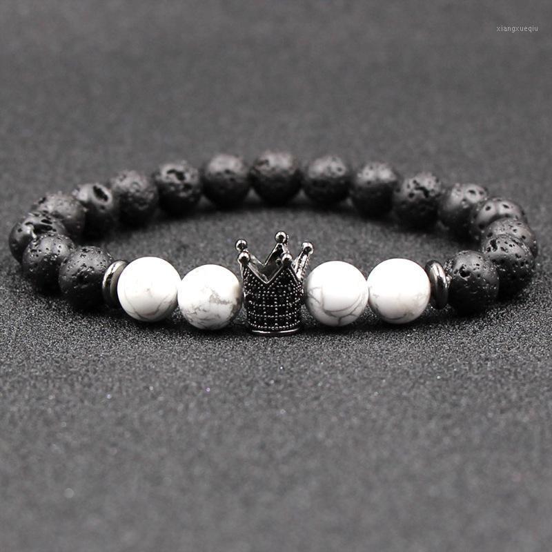 Beaded, Strands Noble 8mm Natural Black Volcanic Lava Stone Beads Distance White Bracelet Pave CZ Cross Bracelets For Women&Men Charm Jewelr
Beaded, Strands Noble 8mm Natural Black Volcanic Lava Stone Beads Distance White Bracelet Pave CZ Cross Bracelets For Women&Men Charm Jewelr