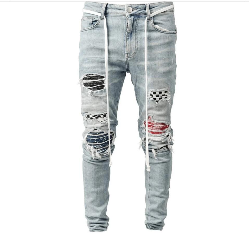 2022 Top High Quality Designer Mens Jeans Motocycle HolesLuxury Denim Men Fashion Streetwear men's clothing pants, Blue
2022 Top High Quality Designer Mens Jeans Motocycle HolesLuxury Denim Men Fashion Streetwear men's clothing pants, Blue