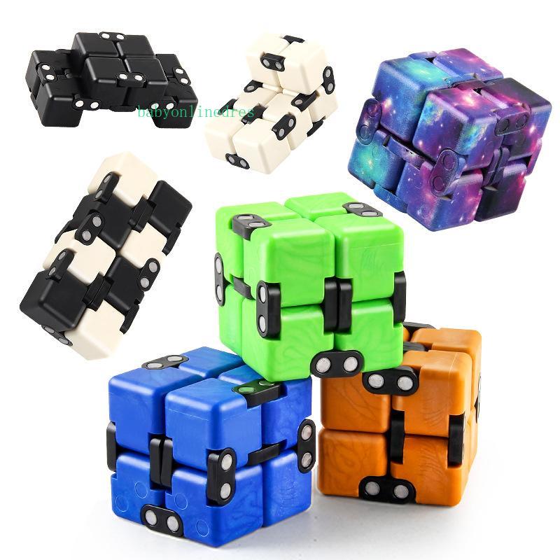 2021 DHL Infinity Magic Cube Creative Galaxy Fidget toys Antistress Office Flip Cubic Puzzle Mini Blocks Decompression Toy In Stock