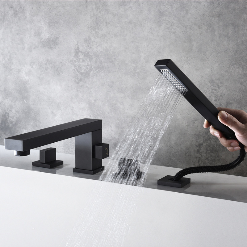 2021 New Bathtub Widespread Tub Sink Mixer Tap Brushed Gold/black Brass Bathroom Bath Faucet with Hand Shower Head Qx80
2021 New Bathtub Widespread Tub Sink Mixer Tap Brushed Gold/black Brass Bathroom Bath Faucet with Hand Shower Head Qx80