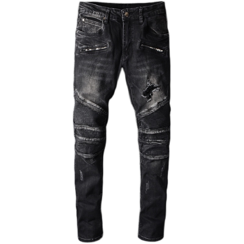2021 New Male Fashion Men's European Autumn Winter Black and Gray Patch Leather Jeans Personality Slim Locomotive Pants Trousers Lwvw
2021 New Male Fashion Men's European Autumn Winter Black and Gray Patch Leather Jeans Personality Slim Locomotive Pants Trousers Lwvw