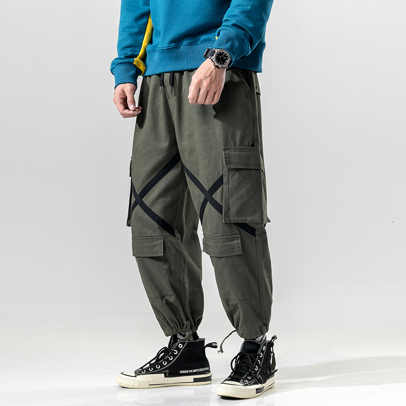 2021 New Summer From Men's Fashionable Big Cargo Bags Casual Pants Masculine Monkey Streetwear Hip Hop Sweatpants Venf, Black 
2021 New Summer From Men's Fashionable Big Cargo Bags Casual Pants Masculine Monkey Streetwear Hip Hop Sweatpants Venf, Black