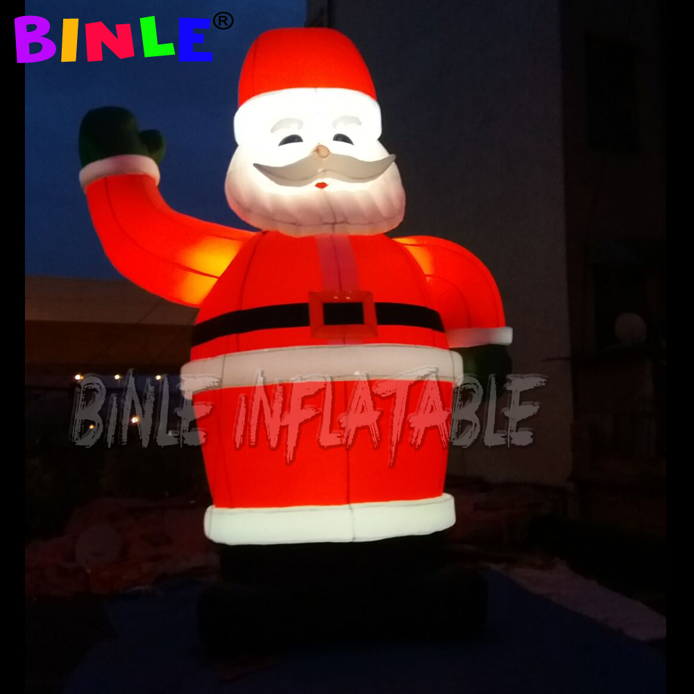 Christmas Outdoor Decoration 8mh Giant Inflatable Santa Claus,blow up Xmas Father,shopping Malls Balloon Xmass gathering Decorations