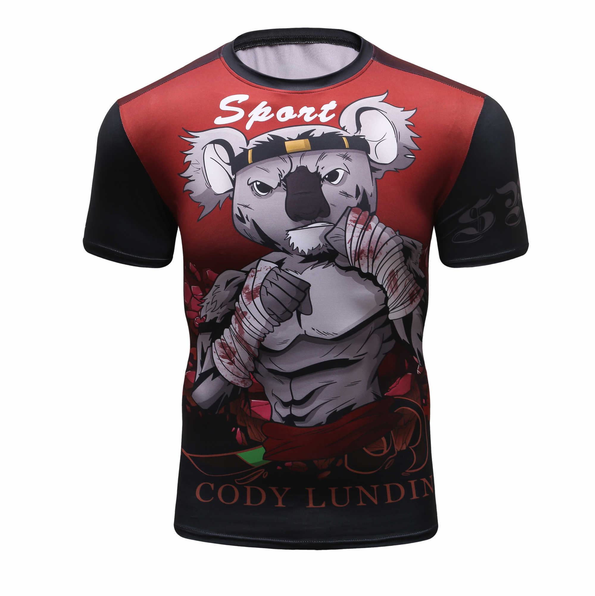 BJJ Rashguard T Shirt Men's Compression MMA Fitness Muscle Fight TOP Muay Thai Tees Jiu Jitsu Tight Fightwear 210629