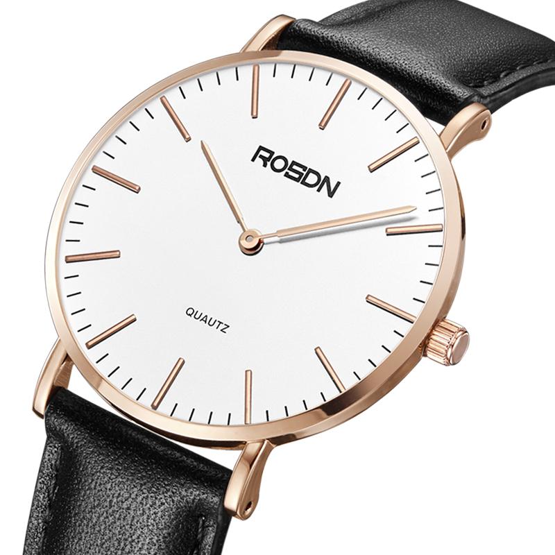 Wristwatches ROSDN Couple's Watches 6 Mm Ultra-thin Japan MIYOTA Quartz Men Watch Leather 50M Waterpoof Clock R3603M, White man
Wristwatches ROSDN Couple's Watches 6 Mm Ultra-thin Japan MIYOTA Quartz Men Watch Leather 50M Waterpoof Clock R3603M, White man