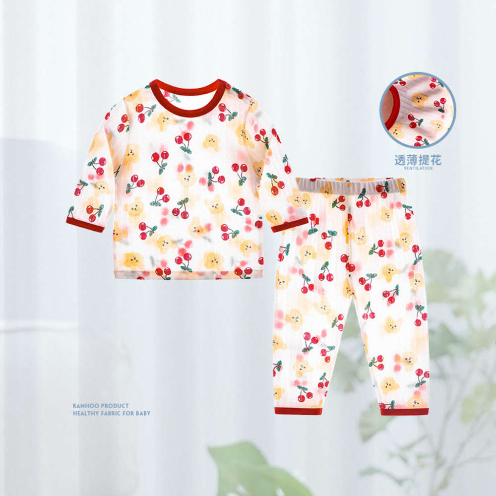 Boys and girls suits Baby girl's home clothes air conditioning summer pure cotton thin baby long sleeve children's pajamas suit sp, White
Boys and girls suits Baby girl's home clothes air conditioning summer pure cotton thin baby long sleeve children's pajamas suit sp, White