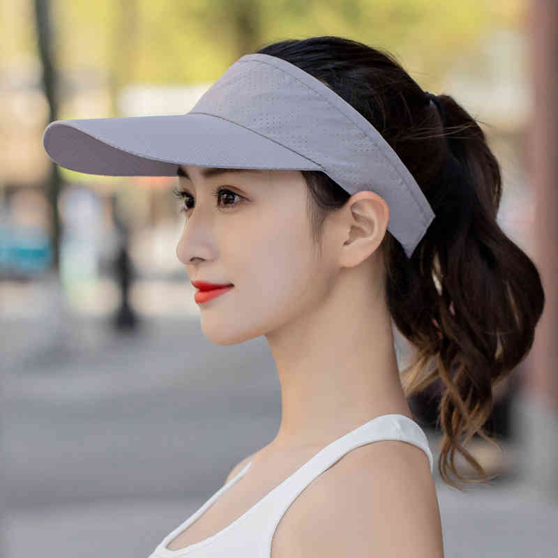Hat Men's and Women's Summer Empty Top Tide Sports Fast Drying Breathable Headless Baseball Cap Duck Tongue Sun Visor