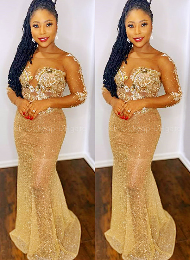 2021 Plus Size Arabic Aso Ebi Gold Mermaid Sexy Prom Dresses Beaded Crystals Sheer Neck Evening Formal Party Second Reception Gowns Dress ZJ227, Black
2021 Plus Size Arabic Aso Ebi Gold Mermaid Sexy Prom Dresses Beaded Crystals Sheer Neck Evening Formal Party Second Reception Gowns Dress ZJ227, Black