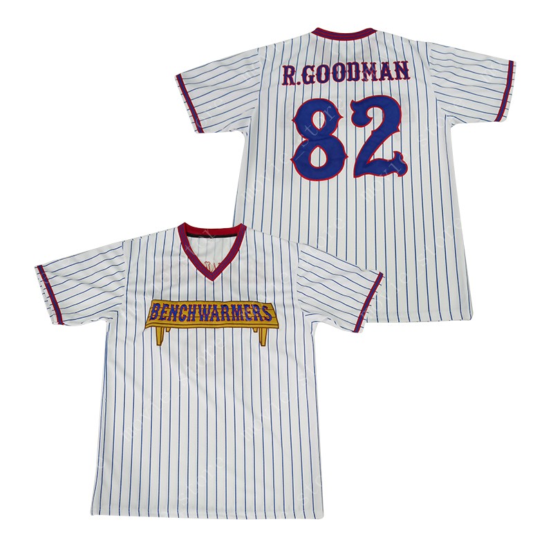Men's Richie Goodman #82 Benchwarmers Pinstriped Baseball Jersey Stitched, Blue;black
Men's Richie Goodman #82 Benchwarmers Pinstriped Baseball Jersey Stitched, Blue;black