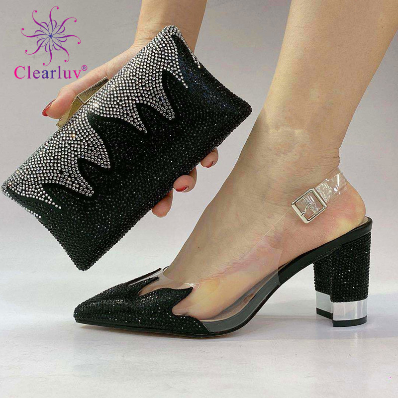 Sexy Women Shoes and Bag to Match in Black Color Nigerian Lady Shoes and Hand Bag Set for Wedding Party 210225
Sexy Women Shoes and Bag to Match in Black Color Nigerian Lady Shoes and Hand Bag Set for Wedding Party 210225