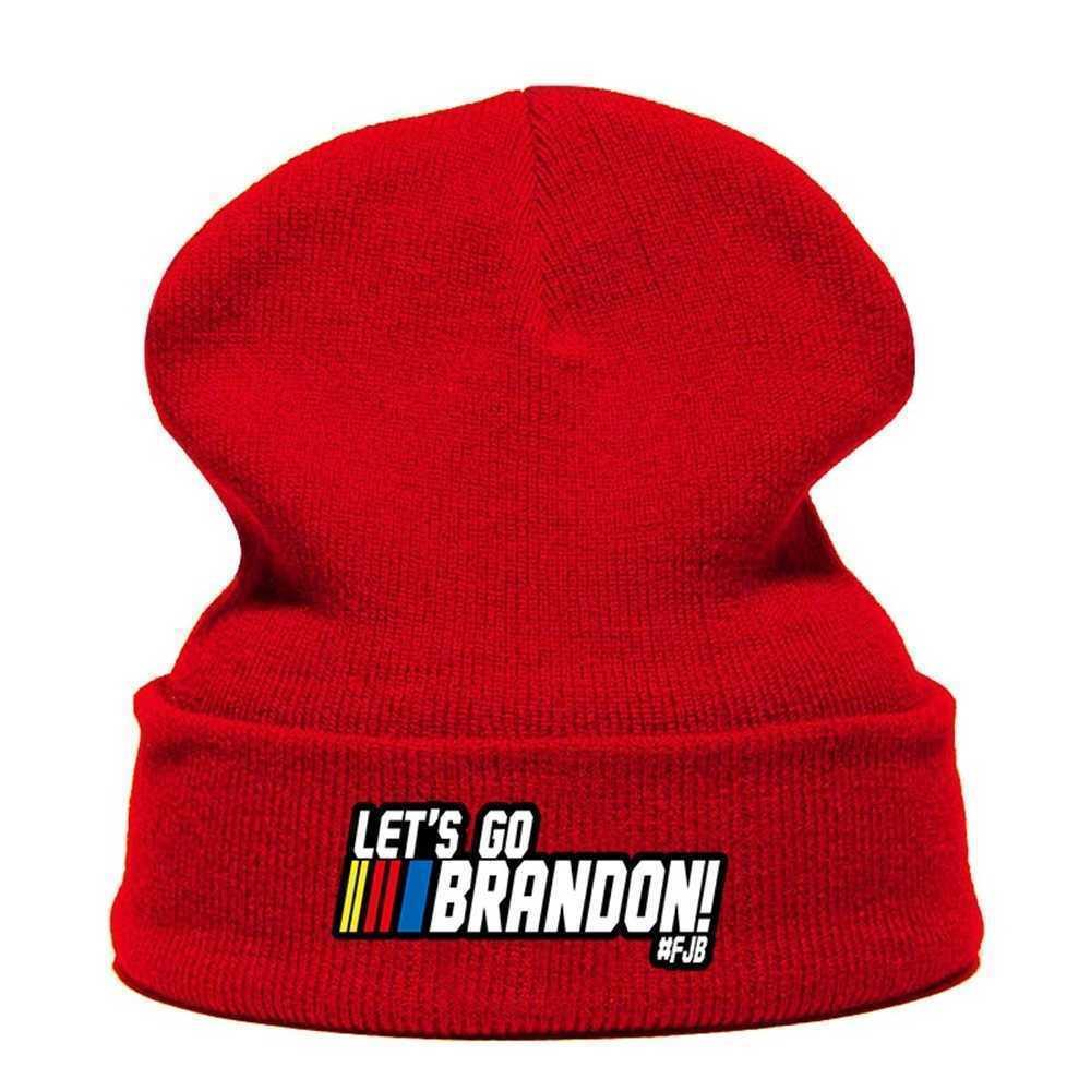 The US Election Letters Printed Unisex Knitted Hat Fashion 2021 Winter Warm Let's Go Brandon Kids Boys Girls Wool Hat Ski Hip Hop Beanie Skull Ca