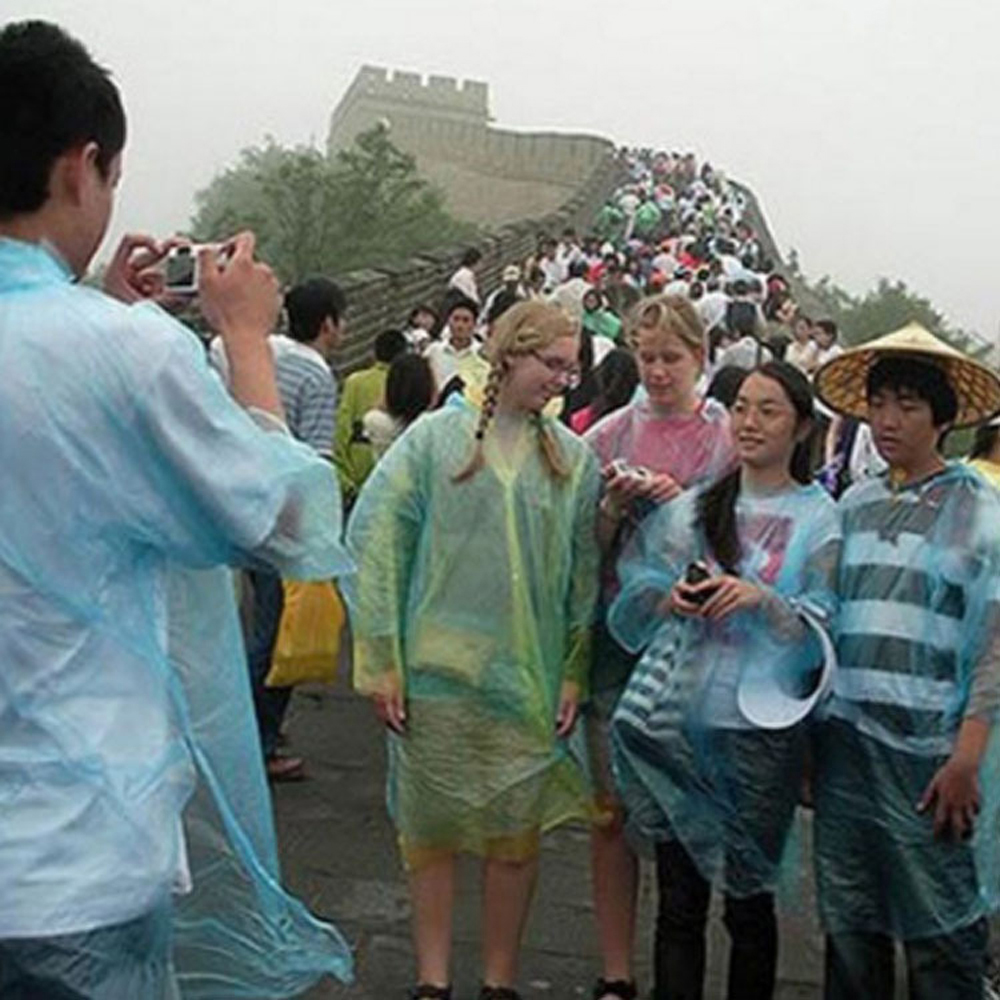 Men women Outdoor Camping Rainday Hiking Travel Rain coats Waterproof Cycling Hood Disposable Raincoats Emergency Rain poncho