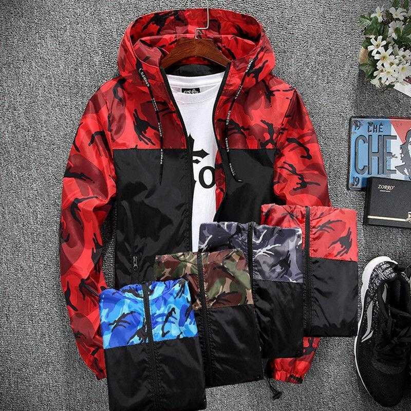 Mens Outdoor Waterproof Jacket Coat Sports Casual Hoodie Tops Light Rain 211110
