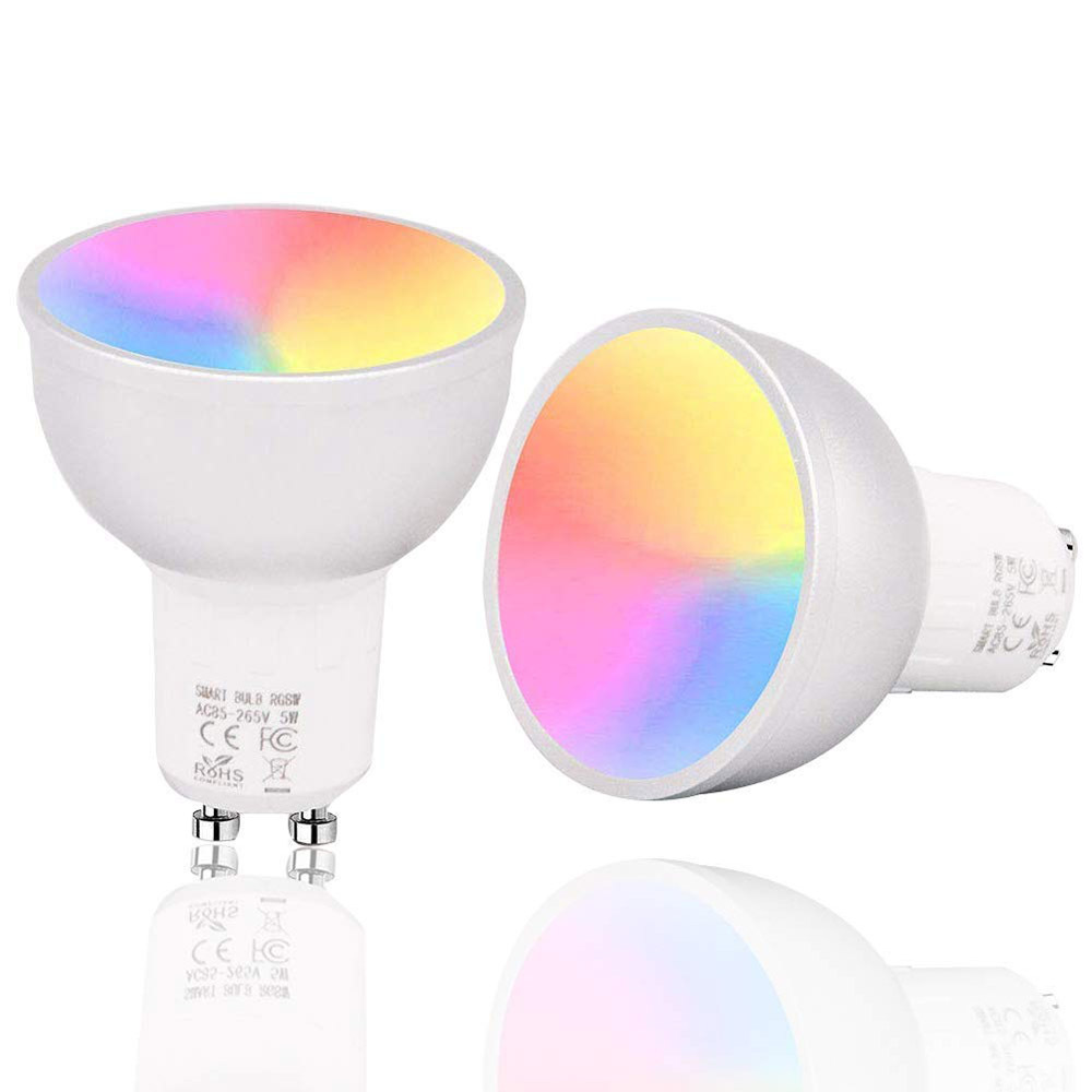 APP Control WiFi Smart LED RGB Lamp E27 GU10 GU5.3 Light Supports Amazon Alexa Google Home Voice Control Adjustable Lights Bulb от DHgate WW