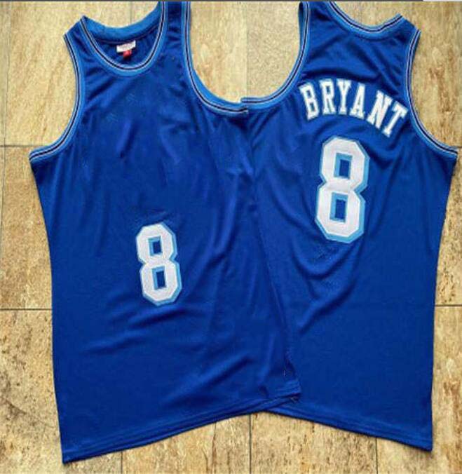 MenLosAngelesLakersLeBronJamesBryant mitchell ness basketball jersey, mamba Latin blue basketball jersey 01
