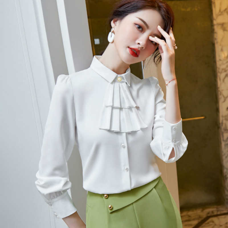 Autumn and winter plus size women's high quality female shirt fashion ladies office bottoming Elegant work clothes 210527
Autumn and winter plus size women's high quality female shirt fashion ladies office bottoming Elegant work clothes 210527