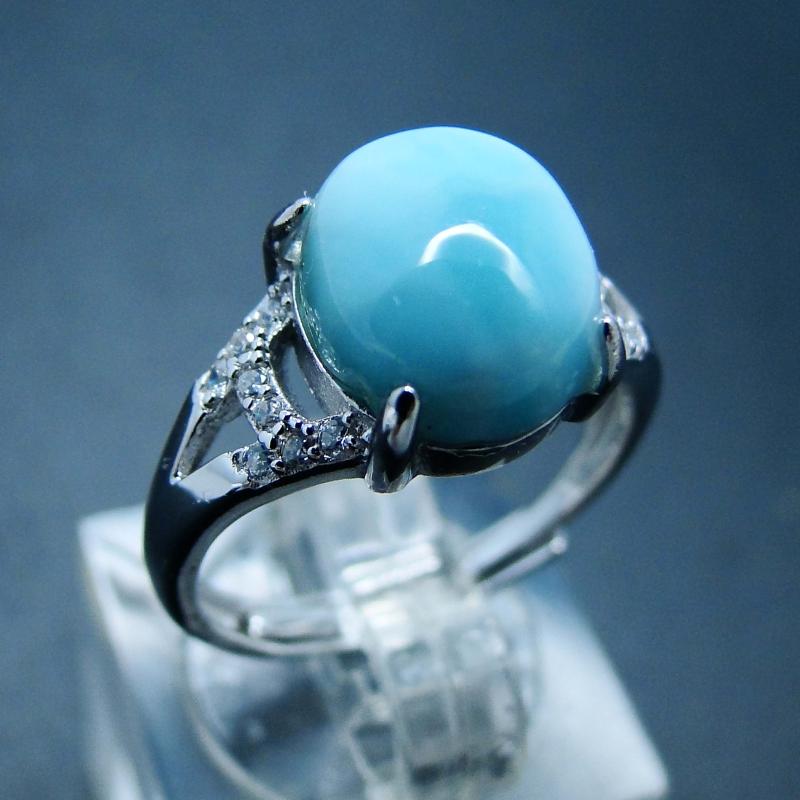 Cluster Rings Natural Dominica Larimar Ring 925 Sterling Silver Jewelry Band Wedding Women's
Cluster Rings Natural Dominica Larimar Ring 925 Sterling Silver Jewelry Band Wedding Women's